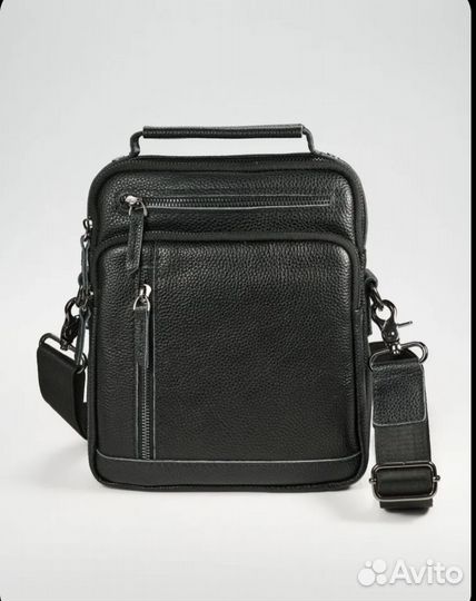 Сумка на плечо мужская натуральная кожа