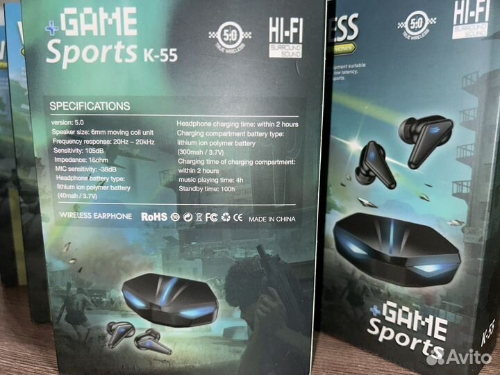 Беспроводные наушники K-55