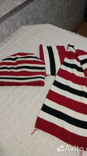 Шапка с шарфом женская