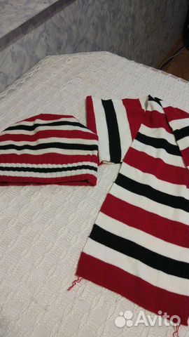 Шапка с шарфом женская