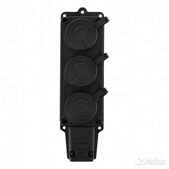 Колодка удлинителя 3-м 16А IP44 230В 2P+PE влагозащ. каучук proconnect 111-113-4