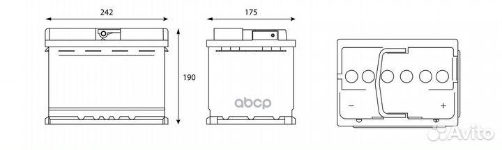 Аккумулятор Contact 60 Ah, 510 A, 242x175x190 о