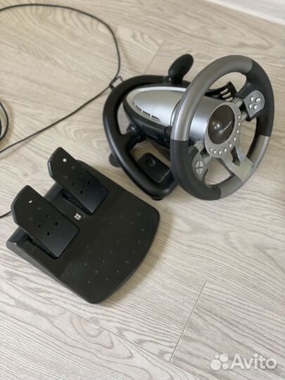 Игровой руль с педалями для пк