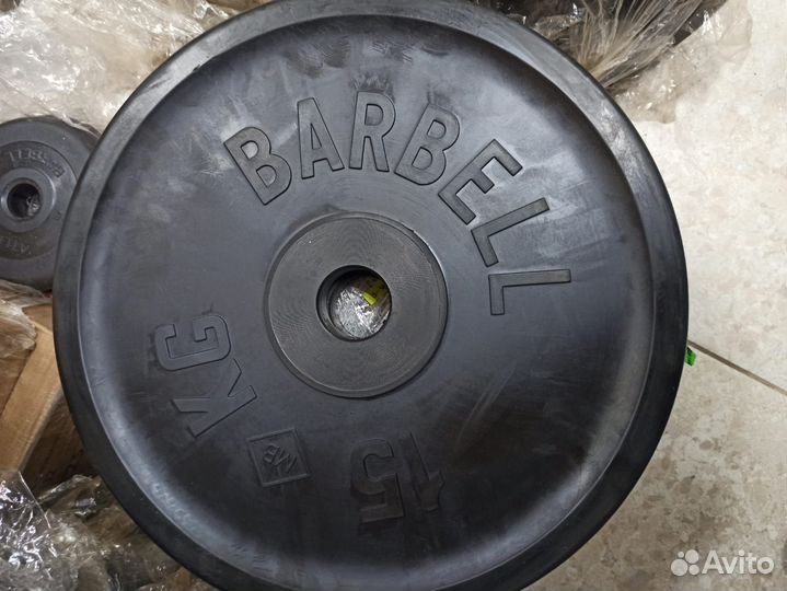 Блины для штанги 15 кг / диски для штанги / 50 мм