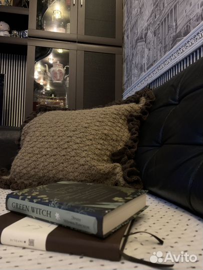 Наволочка декоративная ручная вязка шерсть100%