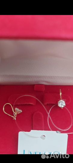 Золотые серьги новые