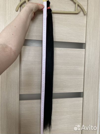 Волосы для наращивания 70 см черные