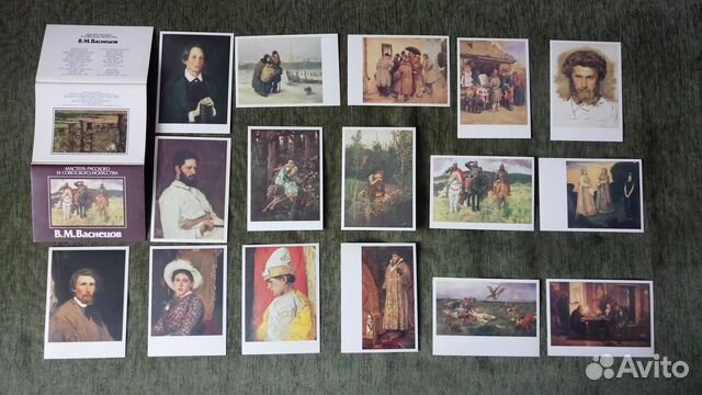 Набор открыток русские лаки,живопись,В.М. Васнецов