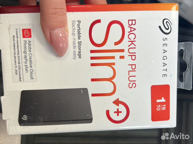 Переносной внешний жёсткий диск seagate slim 1TB