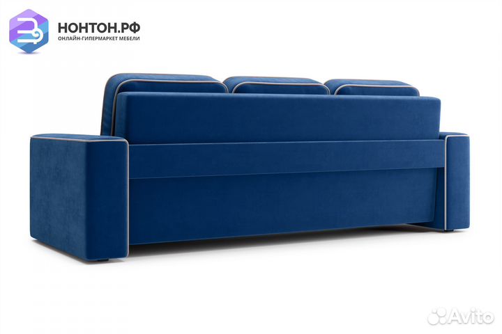 Диван еврокнижка Берген 3-х местный темно-синий