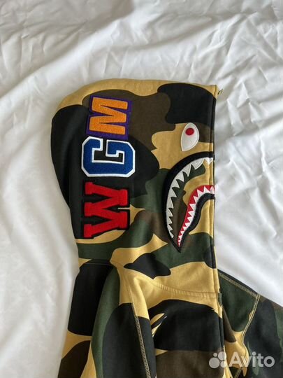 Zip hoodie bape shark оригинал