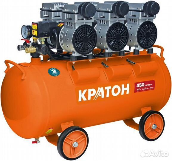 Воздушный компрессор безмасляный Кратон ас450/100