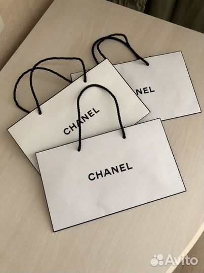 Бумажные пакеты с ручками Шанель