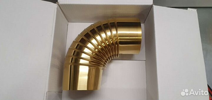 Комплект труб для подключения камина D12 латунь