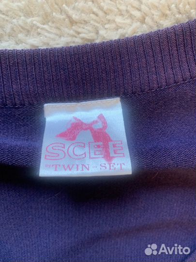 Кардиган twin set ажурный