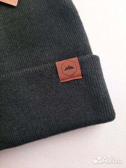 Шапка Merino Wool шерстяная темно-зеленая