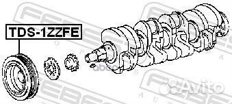 Шкив коленвала 1zzfe (toyota corolla CE120/NZE1