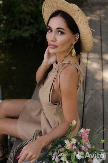 Платье женское лен