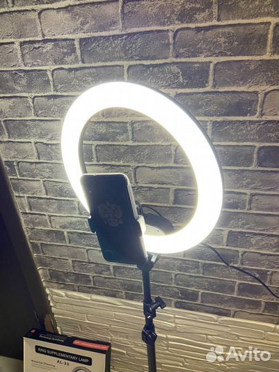 Кольцевая лампа 33см с пультом