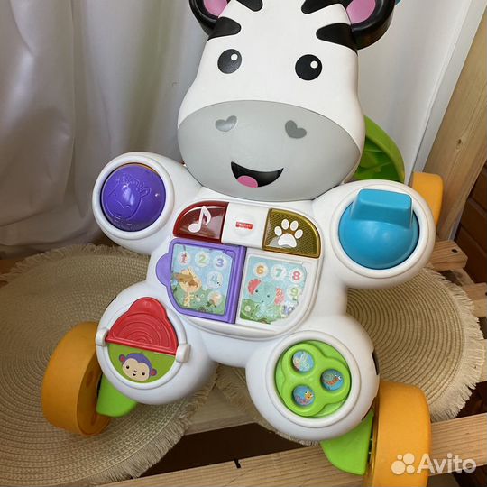 Ходунки каталка fisher price зебра