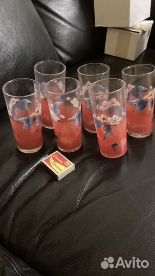 6 штук- Стаканы для сока и воды