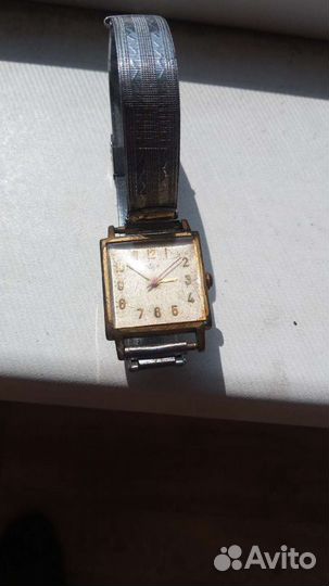 Часы луч СССР позолоченые