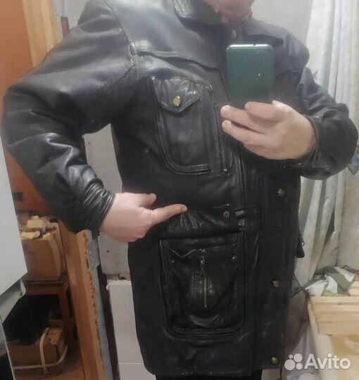 Куртка кожаная демисезонная