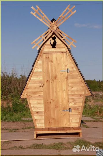 Дачный туалет деревянный HAT116