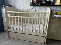 Детская кровать для новорожденных с комодом