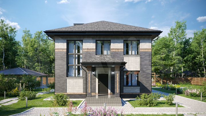 Коттедж 153 м² на участке 10 сот.