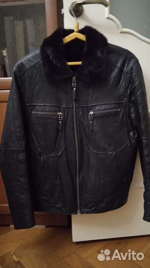Кожаная куртка мужская бу