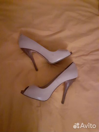 Туфли бежевые кожа ягненка