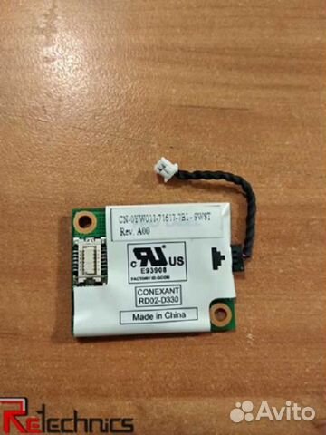 Плата модема со шнуром ноутбука Dell D830, D820