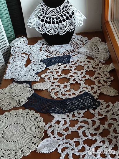 Салфетки, воротник, кружево СССР