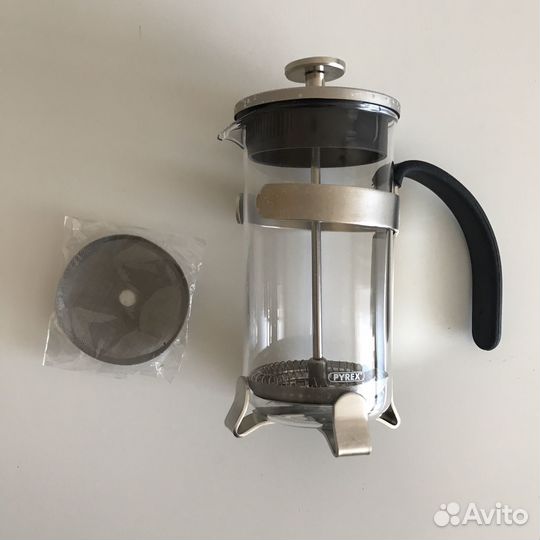 Френч пресс Pyrex 350мл и запасные фильтры