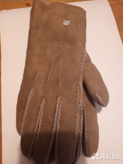 Перчатки мутон женские новые, размер 6,5