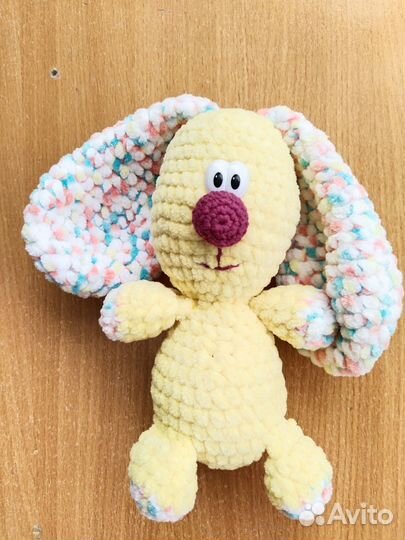 Заяц из пряжи ручная работа