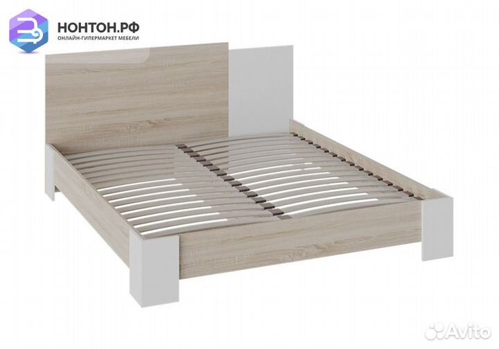 Кровать Валери дуб сонома / белый ясень