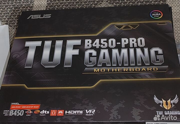 Материнская плата asus tuf gaming B 450 PRO