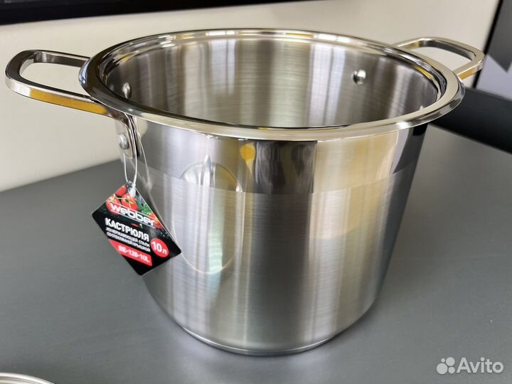 Кастрюля из нержавейки 8/10/12/15 литров