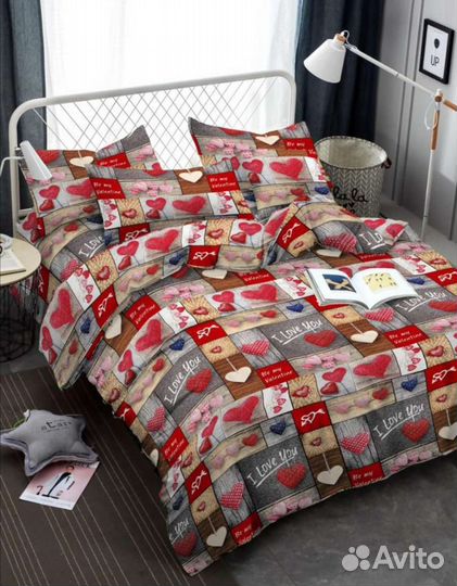 Белье постельное, шторы, плед