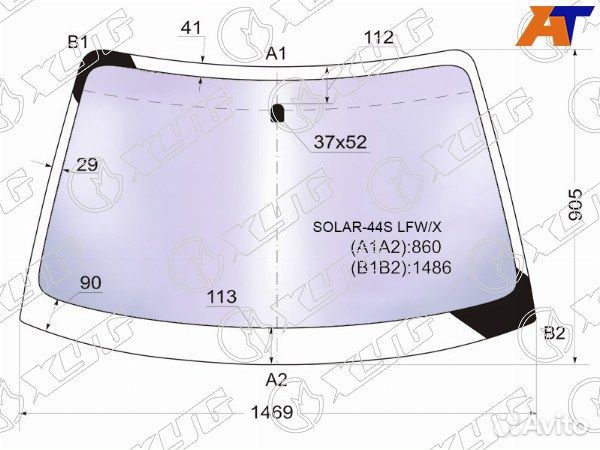 Стекло лобовое атермальное subaru impreza WRX
