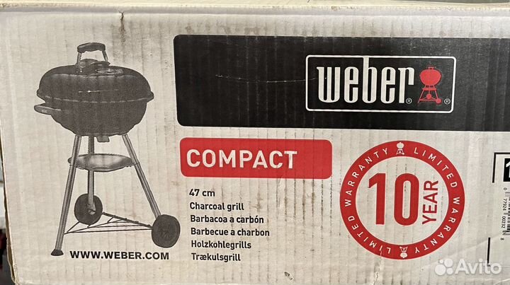 Угольный гриль (барбекю) Weber Compact, аксессуары