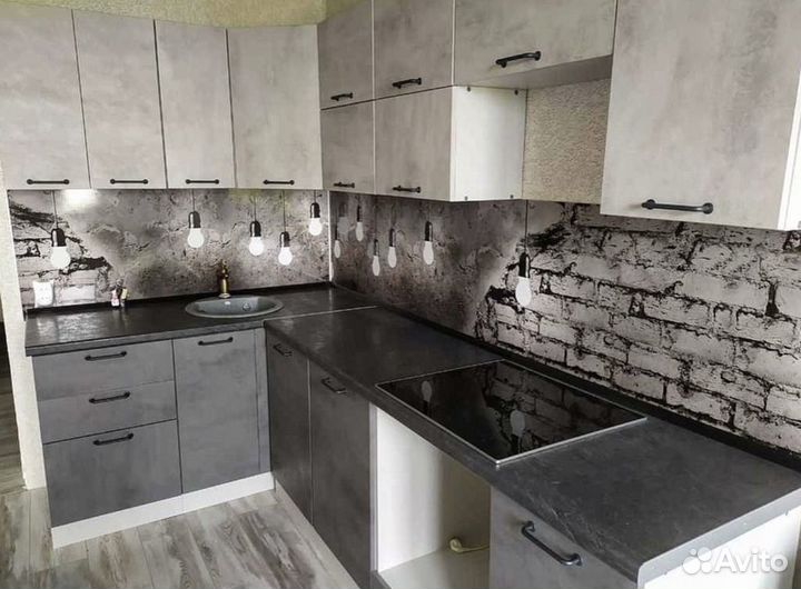 Кухня бетон лофт (кухня за 3 дня)