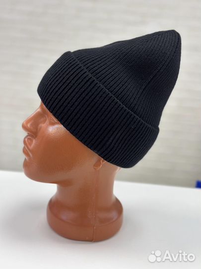 Шапка мужская зимняя без логотипа (черная)