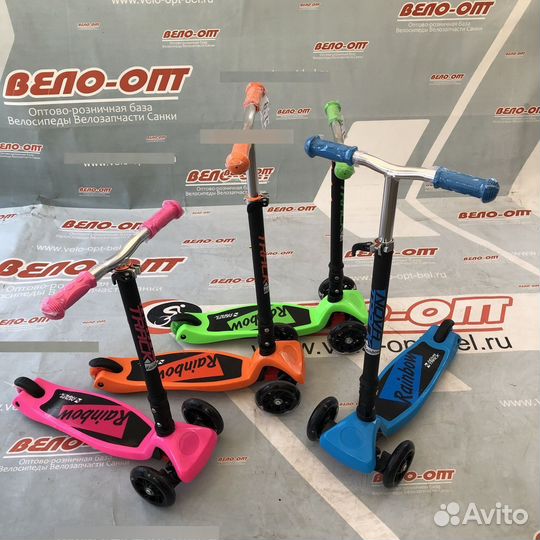 Самокат детский novatrek rainbow Start Folding