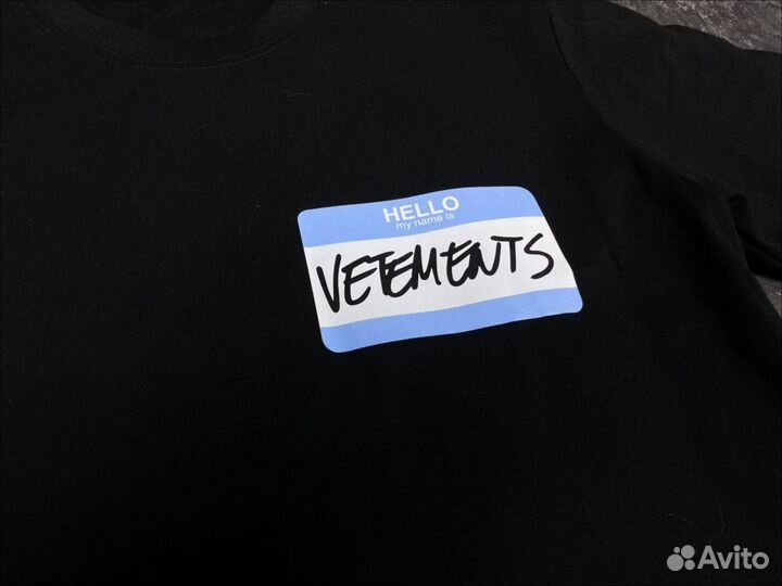 Футболка Vetements черная оптом