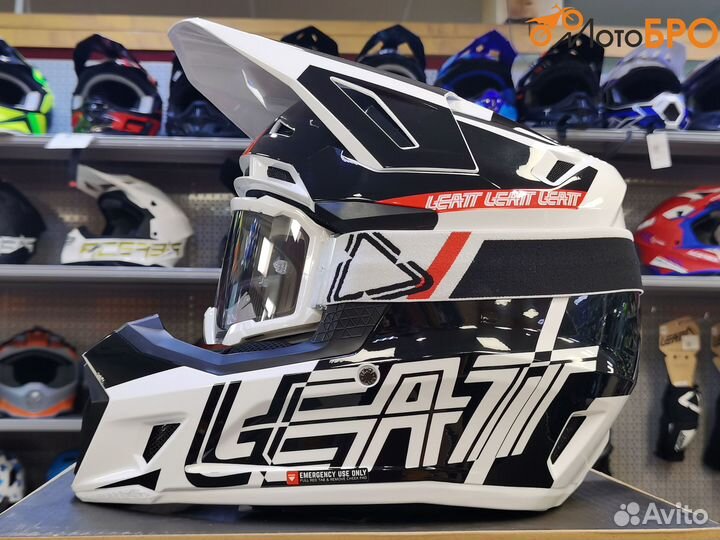 Шлем кроссовый Leatt 7.5 V24 black-white XXL