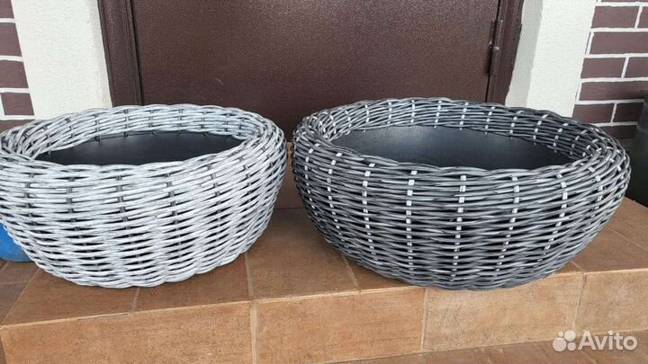Кашпо из ротанга