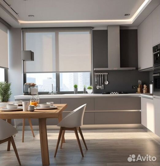 Рулонные шторы день-ночь с электроприводом